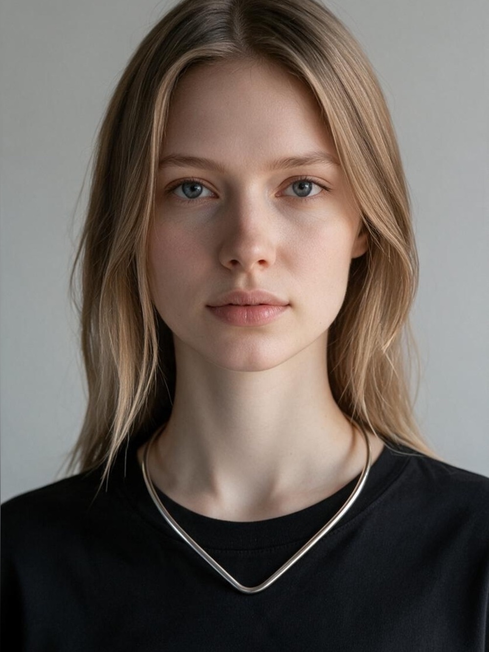 Minimalist gold tone V-Front Necklace - Women Jewelry